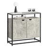 SoBuy FSB55-HG Table Console, Table d’Entrée, Meuble d’Entrée, Bout de Canapé avec 1 Étagère et 2 Portes
