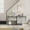 SoBuy FSB55-HG Table Console, Table d’Entrée, Meuble d’Entrée, Bout de Canapé avec 1 Étagère et 2 Portes