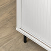 SoBuy Sideboard cu ușă glisantă, sertare, dulap de bucătărie, cizme de intrare, alb, 70x37x87cm, FSB62-W