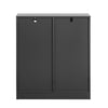 SoBuy FSB65-HG Bufet Mobilier de Depozitare cu Ușă de Hambar Glisantă, Comodă Multifuncțională pentru Hol Sufragerie Bucătărie – 80x35x89 cm, Gri