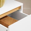 SoBuy FSB69-W Buffet Armoire Multi-Rangement Meuble de Rangement sur Pieds avec 2 Portes 3 Tiroirs