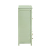 SoBuy FSB72-GR Dulap de Intrare Rattan Verde – 4 Sertare, Stil Boem Natural