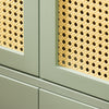 SoBuy Rack de încălțăminte de intrare, dulap de bucătărie, panou lateral cu uși de spalier, sertar de piept, verde, 70x34x90cm FSB72-GR