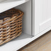 SoBuy FSB74-W Dulap de Intrare cu Depozitare Integrată pentru Pantofi – 2 Uși Glisante și 2 Sertare – Hol Organizat – 104x35x93 cm Alb