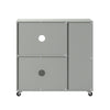SoBuy FSB78-HG Desserte à roulettes, Îlot Central avec Roues, Meuble de Rangement pour Cuisine, Support Micro-Ondes, Desserte Mobile pour Salle à Manger et Bureau à Domicile 88,5 x 40 x 89 cm Gris