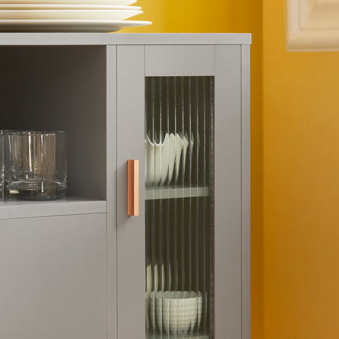 SoBuy Dulap de bucătărie mobilă pentru microunde cu microunde cu uși dulap de intrare mobilă dulap hallcase gri gri 80x35x75cm fsb82-hg