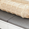 SoBuy FSR101-W Banc pentru Pantofi cu Pernă Căptușită, Sertar, Coș, Ușă și 2 Rafturi pentru Intrare – 91x36x46 cm, Alb