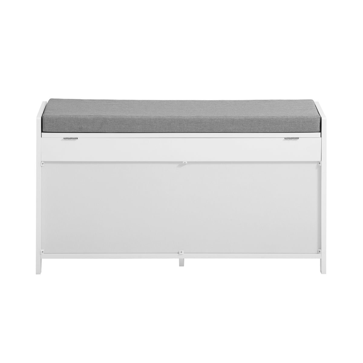 SoBuy FSR102-W Banc pentru Pantofi cu Pernă Căptușită, Ladă și 2 Uși de Depozitare pentru Hol – 90x33x50 cm, Alb
