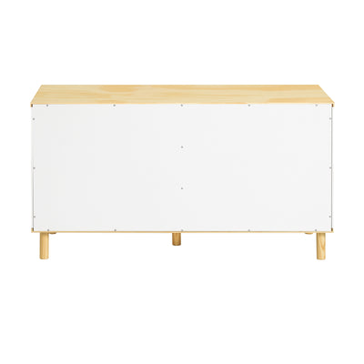 SoBuy FSR103-WN Banc de Rangement, Banc à Chaussures, Meuble d’Entrée, Meuble Bas, Coffre de Rangement avec 2 Portes en Ploy Rotin