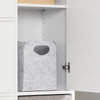 SoBuy FSR107-W Dulap de Pantofi cu Taburet, 1 Ușă și 3 Sertare Rabataile, Mobilier de Intrare – 95x30x121 cm, Alb