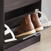 SoBuy FSR110-BR Dulap de Pantofi cu 3 Uși Rabatabile, Organizator pentru Hol Intrare – 60x24x115 cm, Maro