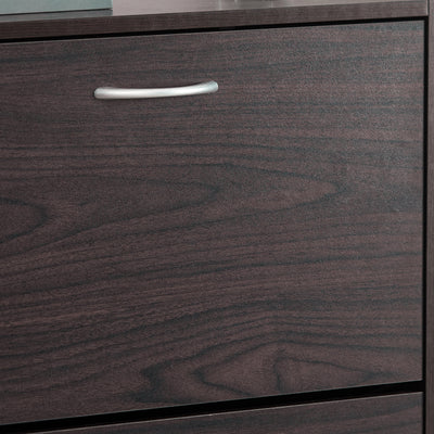 SoBuy FSR110-K-BR Armoire à Chaussures 2 Abattants, Rangement pour Entrée Couloir – 60x24x80 cm, Marron