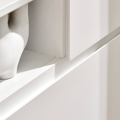 SoBuy FSR111-W Armoire à Chaussures 2 Abattants, 2 Compartiments Ouverts et 1 Porte pour Entrée Couloir, Blanc