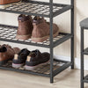 SoBuy FSR112-N Raft pentru Pantofi cu 4 Niveluri, Dulap pentru Pantofi, Suport Pantofi cu 3 Rafturi, 1 Blat Mare pentru Genți și 1 Suport pentru Umbrele