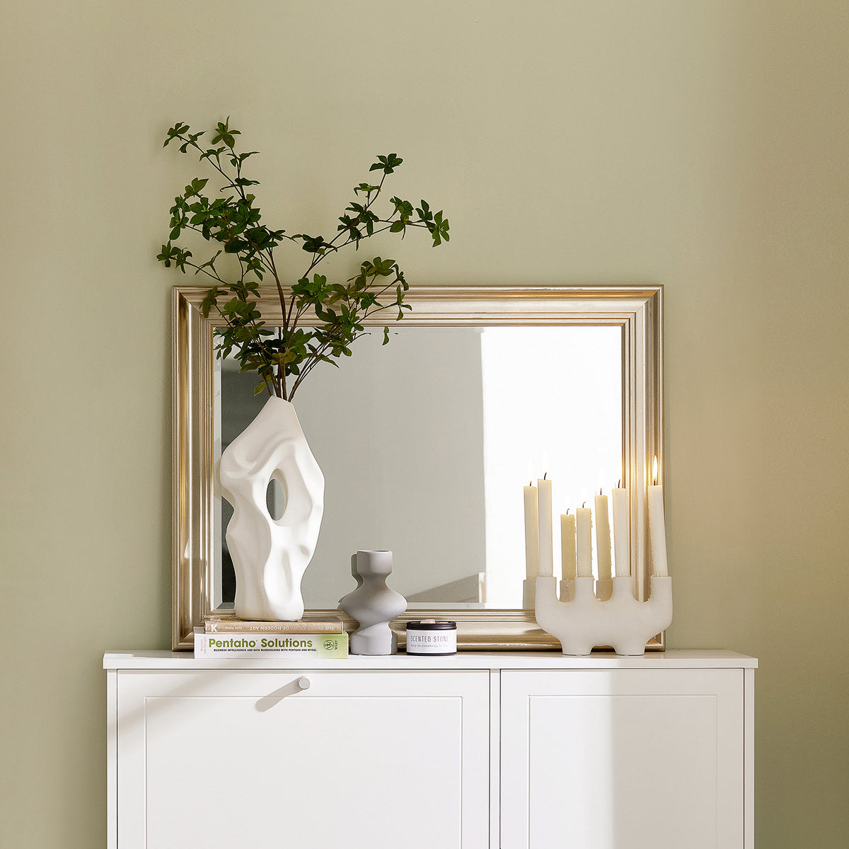 SoBuy FSR114-W Armoire à Chaussures 2 Abattants, 1 Porte et 1 Compartiment Ouvert pour Entrée Couloir – Blanc