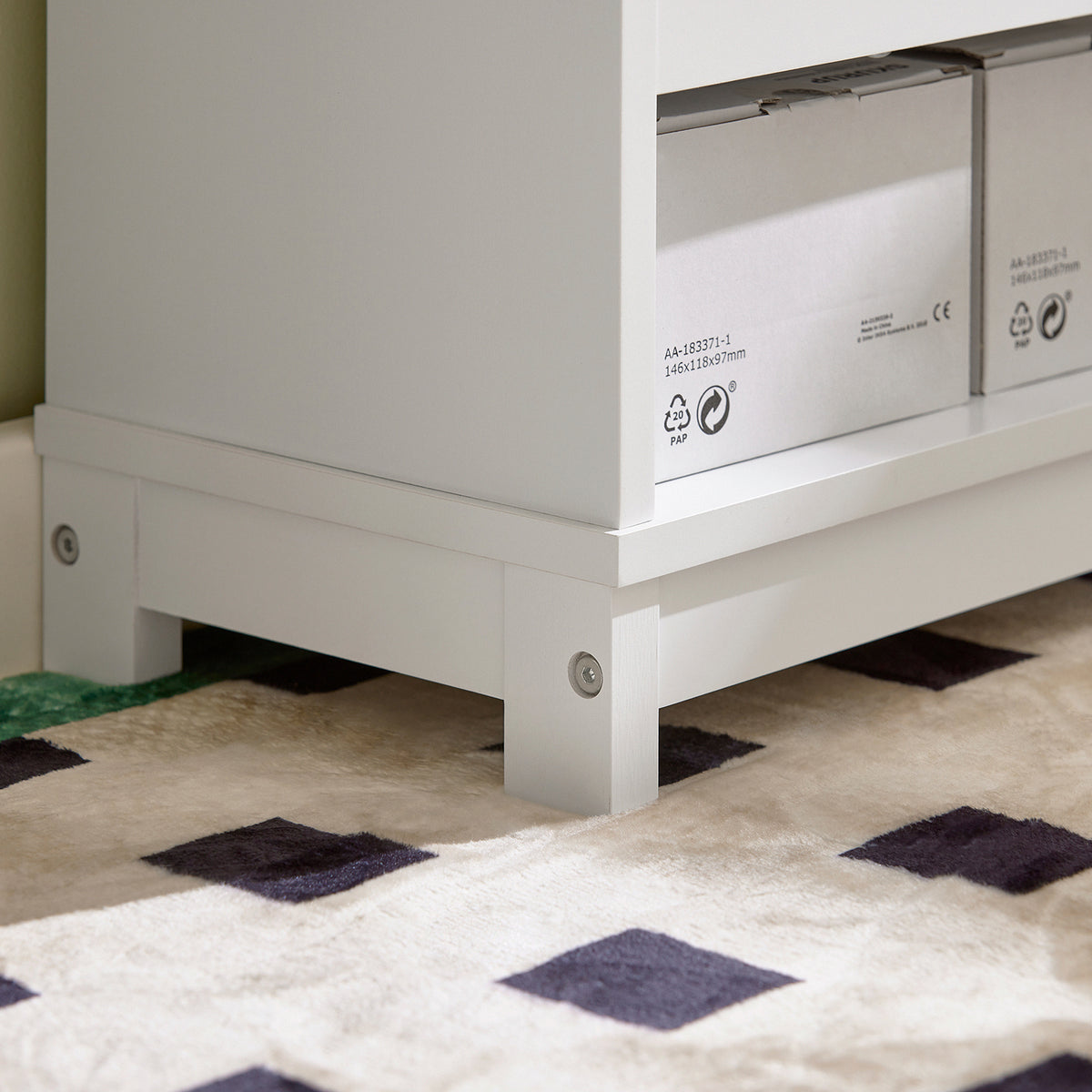 SoBuy FSR114-W Armoire à Chaussures 2 Abattants, 1 Porte et 1 Compartiment Ouvert pour Entrée Couloir – Blanc
