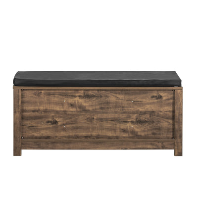 SoBuy FSR118-N Banc à Chaussures avec Porte de Grange Coulissante, Tiroir et Coussin Rembourré pour Entrée – 101x35x46 cm, Naturel