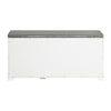 SoBuy FSR119-W Banc de Pantofi cu Pernă Căptușită, 1 Rabat și 2 Compartimente Deschise pentru Intrare – 90x24x46 cm, Alb