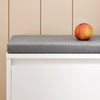 SoBuy FSR119-W Banc de Pantofi cu Pernă Căptușită, 1 Rabat și 2 Compartimente Deschise pentru Intrare – 90x24x46 cm, Alb