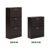 SoBuy FSR110-BR Dulap de Pantofi cu 3 Uși Rabatabile, Organizator pentru Hol Intrare – 60x24x115 cm, Maro