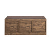 SoBuy FSR122-N Banc de Rangement, Meuble à Chaussures d'Entrée avec Assise Coussin Rembourré, 2 Porte Vitrée et 6 Étagères, Marron Rustique