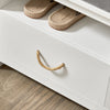 SoBuy FSR126-W Banc pentru Pantofi cu Pernă Căptușită și Spațiu de Depozitare pentru Hol Intrare – 81x36x46 cm, Alb