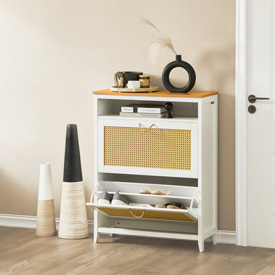 SoBuy FSR127-W Dulap de pantofi pe picioare, Mobilier de intrare pentru hol – Alb