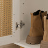 SoBuy Rattan pantofi ractan, suport de încălțăminte cu compartiment de containere, suport pentru încălțăminte decorativă cu bancă de lemn, 100x35x60cm FSR128-W