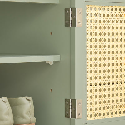SoBuy FSR129-GR Banc pentru Pantofi 100cm – Pernă, 3 Sertare, 2 Uși cu Plasă Ventilată, 150kg – Verde