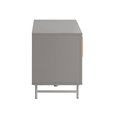 SoBuy FSR130-HG Banc à chaussures, Meuble Bas d'Entrée, Meuble TV, avec 3 Portes et Étagères Réglables