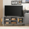SoBuy Dulap TV cu tablou de jos pentru masă TV TV cu 3 dulapuri TV raft gri 105x46x35cm FSR130-HG