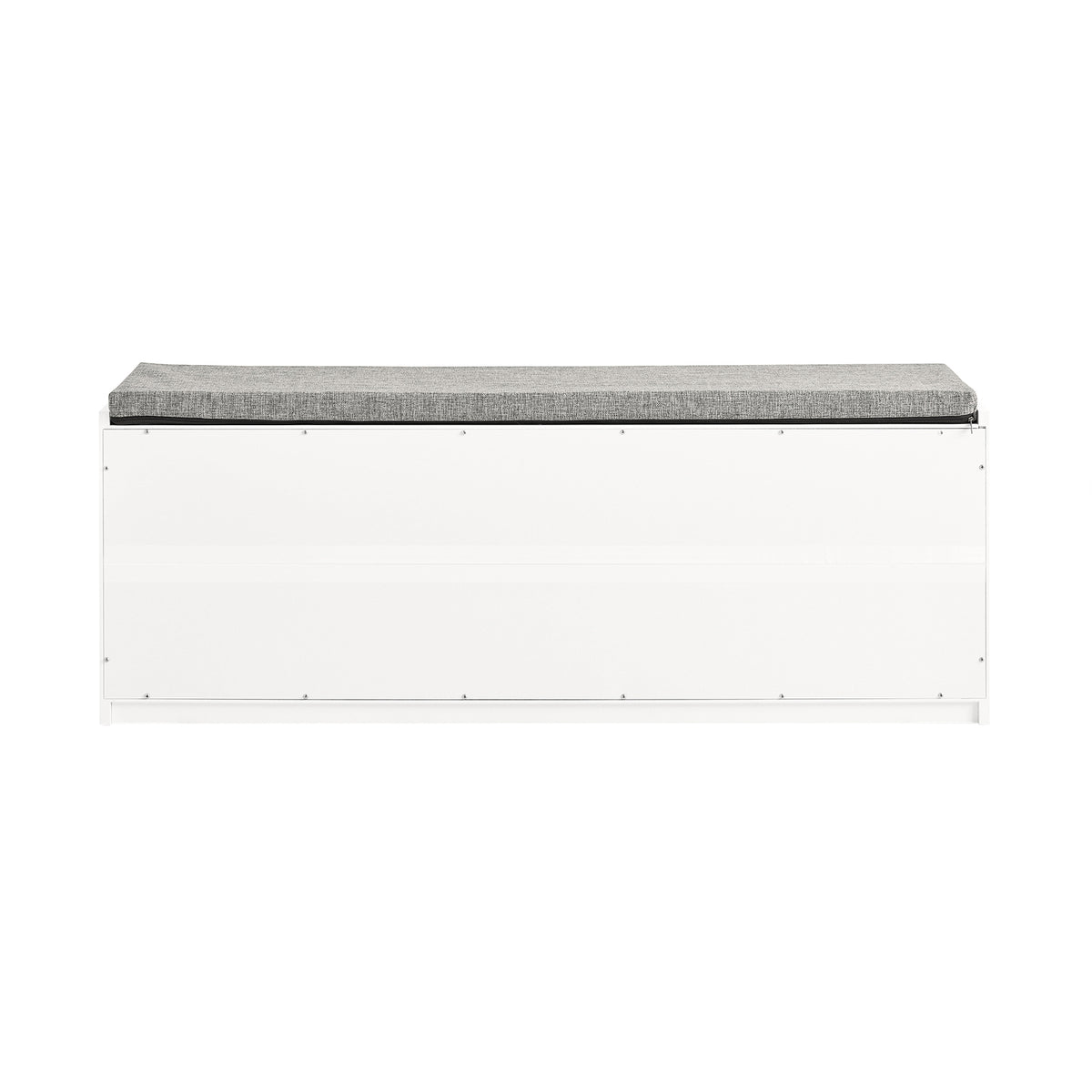 SoBuy FSR133-W Banc à Chaussures avec Porte de Grange Coulissante et 6 Compartiments pour Entrée – 120x35x45 cm, Blanc