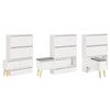 SoBuy FSR134-W Banc pentru Pantofi Modular cu Dulap pe Picioare, Mobilier pentru Hol – 124x24x126 cm, Alb
