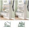 SoBuy FSR134-W Banc pentru Pantofi Modular cu Dulap pe Picioare, Mobilier pentru Hol – 124x24x126 cm, Alb
