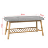 SoBuy FSR24-K-HG Banc pentru Pantofi cu Design Modern, cu Șezut și 1 Raft de Depozitare pentru Intrare – 91x34x45 cm, Gri