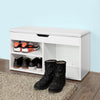 SoBuy FSR27-W Banc pentru Pantofi cu Pernă Căptușită și Spațiu de Depozitare pentru Cizme, Mobilier de Hol – 80x30x47 cm, Alb