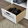 SoBuy FSR36-W Banc pentru Pantofi cu Pernă Căptușită și Spațiu de Depozitare, Mobilier de Intrare – 105x35x43 cm, Alb