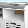 SoBuy FSR36-K-W Banc pentru Pantofi cu Pernă Căptușită și Spațiu de Depozitare, Mobilier de Intrare Compact – 71x35x43 cm, Alb