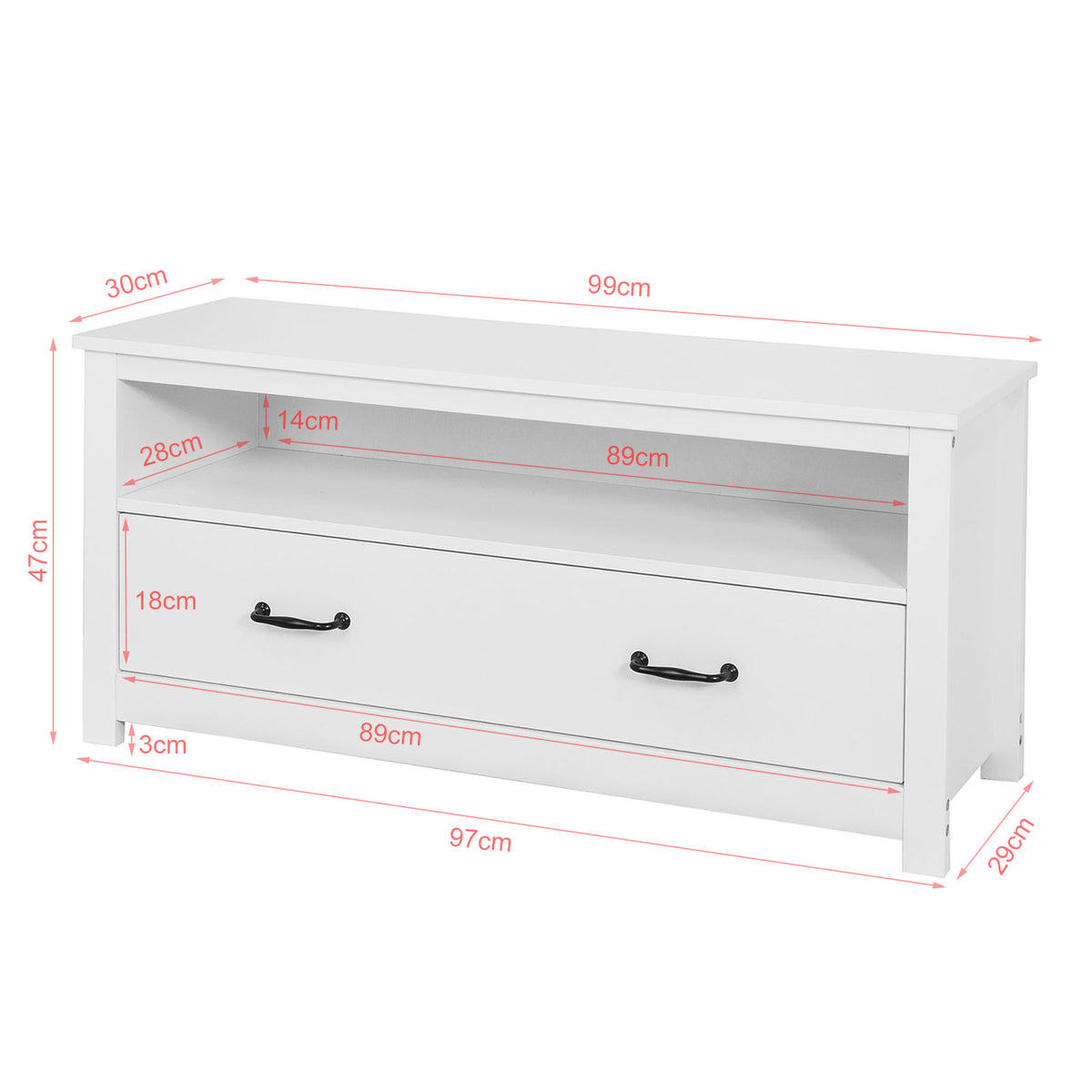 SoBuy FSR48-W Banc de depozitare Pantofar Mobilier de intrare Dulap pentru pantofi