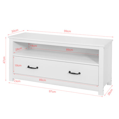 SoBuy FSR48-W Banc de depozitare Pantofar Mobilier de intrare Dulap pentru pantofi