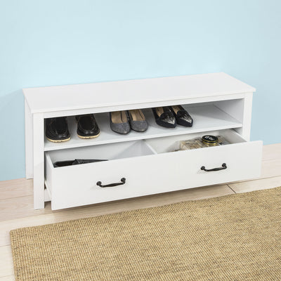 SoBuy FSR48-W Banc de depozitare Pantofar Mobilier de intrare Dulap pentru pantofi
