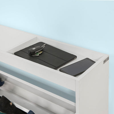 SoBuy FSR61-W Ensemble de Meuble d’entreé Miroir Mural et Commode Armoire à Chaussures