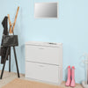SoBuy FSR61-W Set Mobilier Hol Oglindă de Perete și Comodă Dulap Pantofi