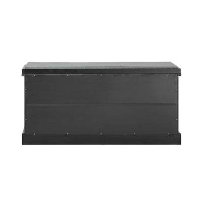 SoBuy FSR66-SCH Banc de depozitare cu pernă căptușită, 2 sertare și 2 coșuri, Comodă joasă pentru intrare, Dulap de încălțăminte, Banchetă
