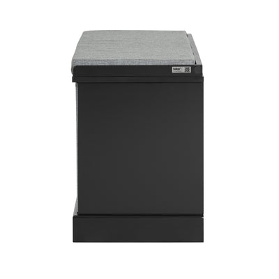 SoBuy FSR66-SCH Banc de depozitare cu pernă căptușită, 2 sertare și 2 coșuri, Comodă joasă pentru intrare, Dulap de încălțăminte, Banchetă