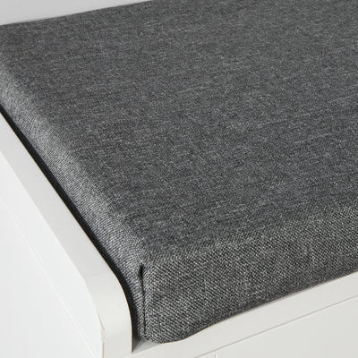 SoBuy FSR71-W Banc de Pantofi cu Pernă Căptușită și Spațiu de Depozitare pentru Hol/Intrare – 105x37x49 cm, Alb