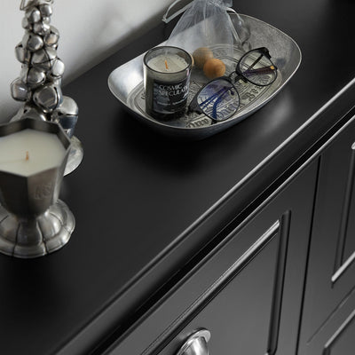 SoBuy FSR79-SCH Dulap pantofi cu 4 uși rabatabile, Suport pentru 16 perechi, pentru hol - 105x24x83 cm, Negru