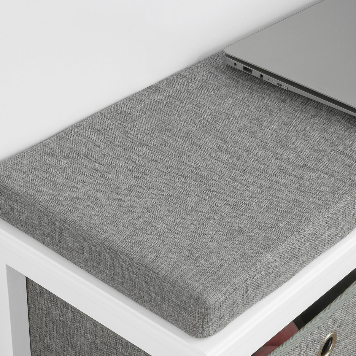 SoBuy FSR81-HG Banc pentru Pantofi cu Pernă Căptușită și 2 Coșuri de Depozitare pentru Hol – 70x30x50 cm, Gri