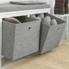 SoBuy FSR81-HG Banc pentru Pantofi cu Pernă Căptușită și 2 Coșuri de Depozitare pentru Hol – 70x30x50 cm, Gri