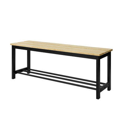 SoBuy FSR85-N Banc de pantofi, Șezut pentru 2 persoane, Mobilier pentru hol, Etajeră pentru pantofi